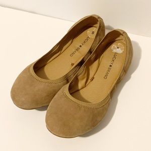 Lucky Brand Eliana Tan Suede Flats